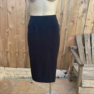 Laundry by Shelli Segal black vintage midi skirt size 2